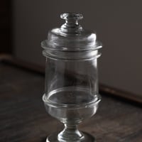 小振りな蓋付ガラス容器 / フランス・19世紀頃 1800年代