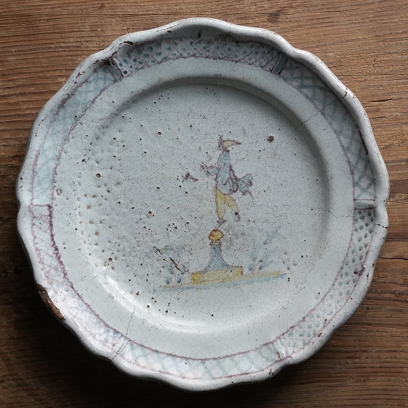 1800年代（19世紀）キュノワール 絵付け花リム皿 / フランス | KOHEI YABE