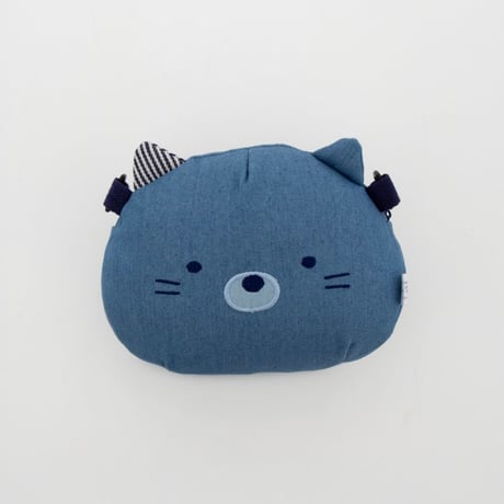 すみデニム フェイスポシェットねこ
