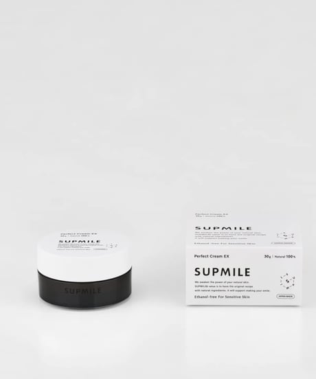 SUPMILE（サプミーレ）パーフェクトクリームEX 30g　エタノールフリー　天然由来成分100%