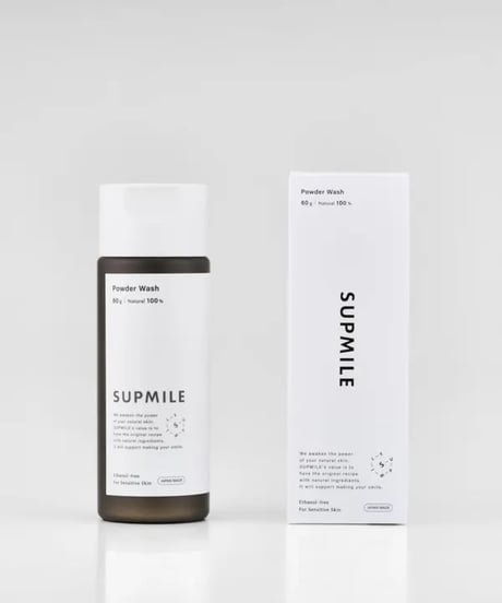 SUPMILE（サプミーレ）パウダーウォッシュ 60g　Vegan エタノールフリー・天然由来成分100％
