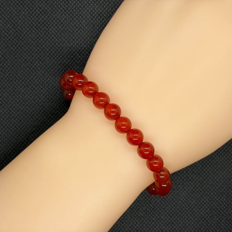 レッドアゲート（赤瑪瑙）8mmブレスレット☪️16cm | Pierre naturelle