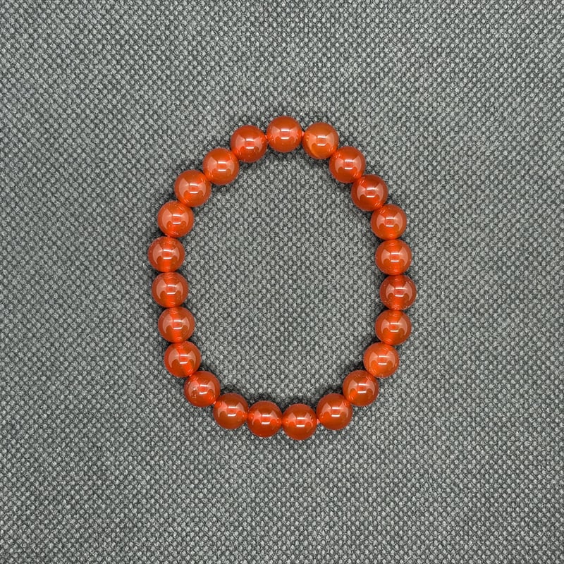レッドアゲート（赤瑪瑙）8mmブレスレット☪️16cm | Pierre naturelle