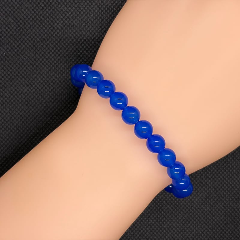 0100】ブルーアゲート8mmブレスレット☪️16cm | Pierre naturelle