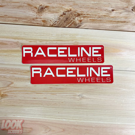 RACELINE WHEEL レースラインホイール ロゴ デカール ステッカー レッド 2枚セット RAC00001