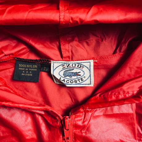 80s IZOD LACOSTE ナイロンアノラックパーカー
