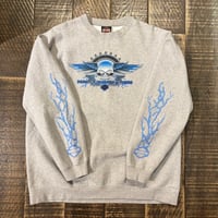00s Harley-Davidson Scull Wing プリントスウェット