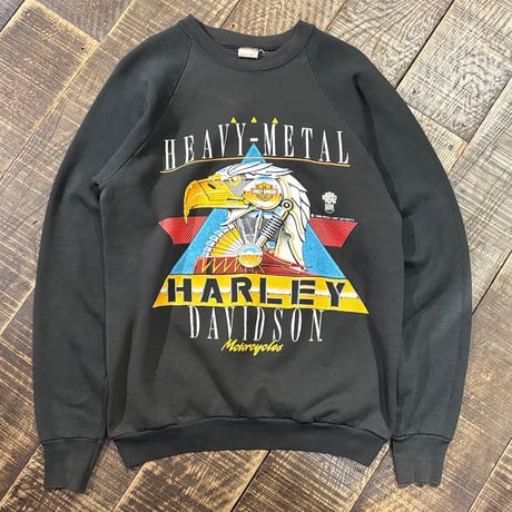 80s Harley-Davidson HEAVY-METAL プリントスウェット