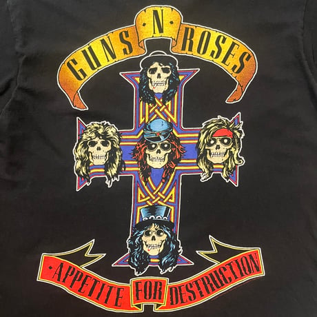 10s GUNS N' ROSES "APPETITE FOR DESTRUCTION" バンドTシャツ