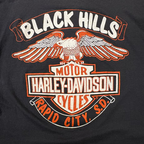 80s HARLEY-DAVIDSON AMERICAN MADE BLACK HILLS Tシャツ