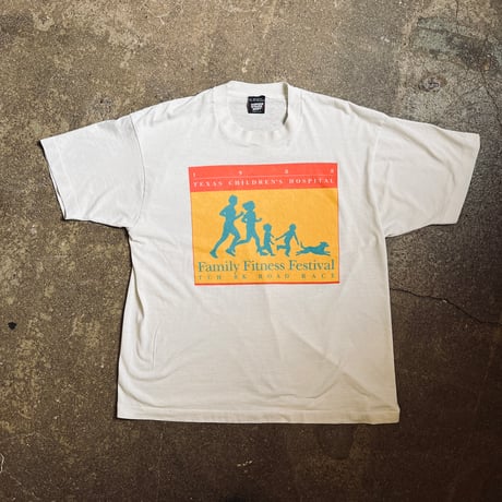 80s TEXAS CHILDREN'S HOSPITAL “Family Fitness Festival / TCH 8K Road Race プリントTシャツ