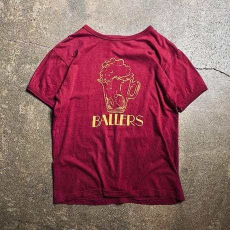 ~80s Tiger Brand "BALLERS" プリントTシャツ