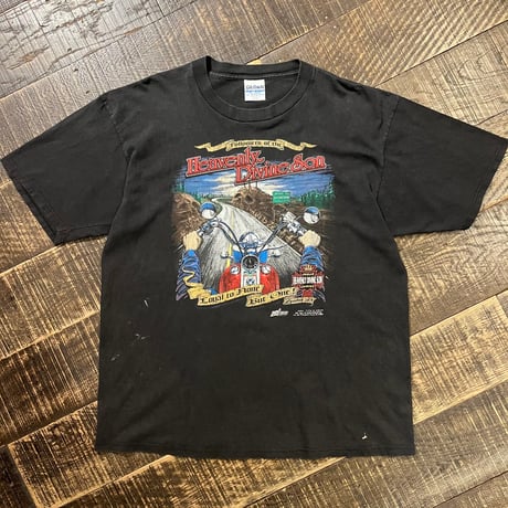 90s Heavenly Divine Son プリントTシャツ "Harley-Davidson Parody"