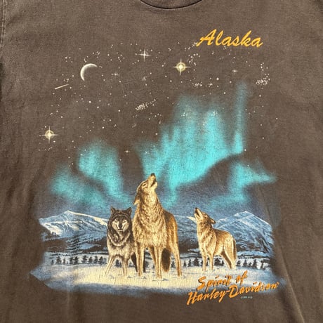 90s Harley-Davidson "Anchorage Alaska" プリントTシャツ