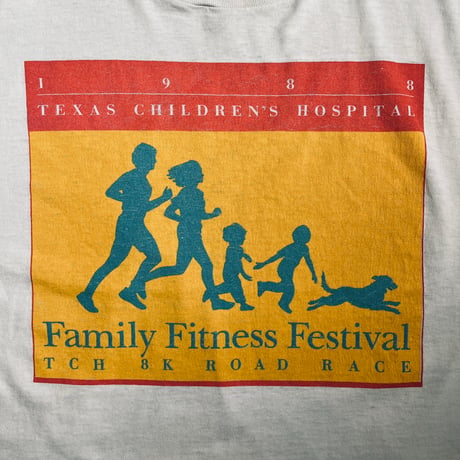 80s TEXAS CHILDREN'S HOSPITAL “Family Fitness Festival / TCH 8K Road Race プリントTシャツ