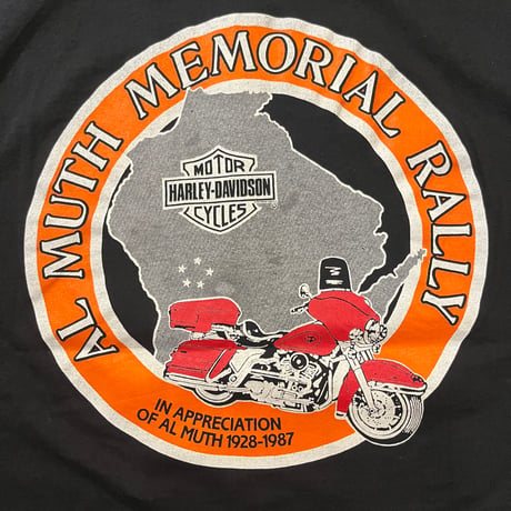 80s Harley-Davidson "Born in the USA" プリントTシャツ