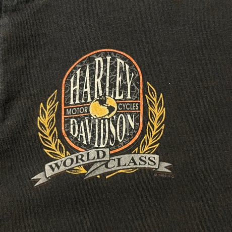 90s Harley-Davidson "HEARTLAND" ロングスリーブヘンリーTシャツ