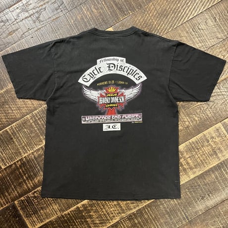 90s Heavenly Divine Son プリントTシャツ "Harley-Davidson Parody"