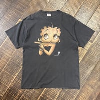 90s Betty Boop "007／James Bond" キャラクターTシャツ BLACK OUT