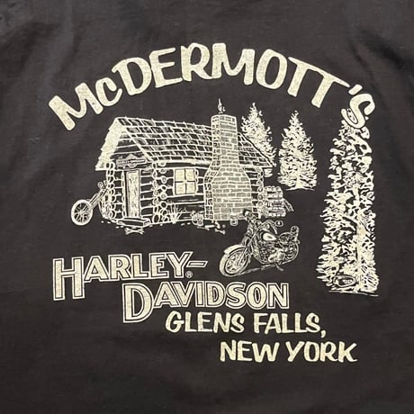 80s～ Harley-Davidson Glens Falls, New York スリーブレスTシャツ