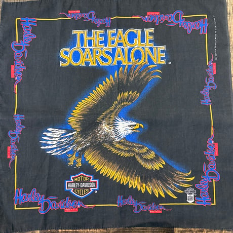 80s～90s HARLEY-DAVIDSON THE EAGLE SOARS ALONE バンダナ