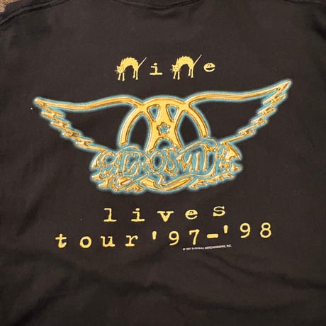 90s Aerosmith "nine lives tour ’97-’98" バンドTシャツ