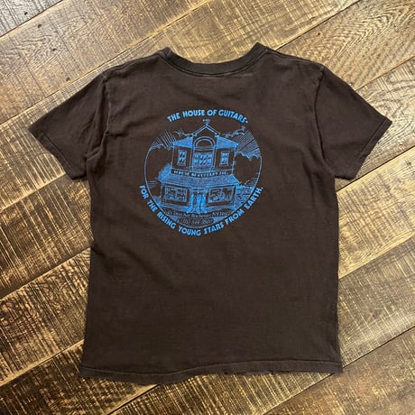 80s Champion "The HOUSE OF GUITARS" プリントTシャツ