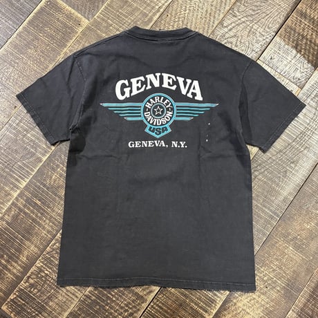 90s HARLEY-DAVIDSON GENEVA, N.Y. Tシャツ