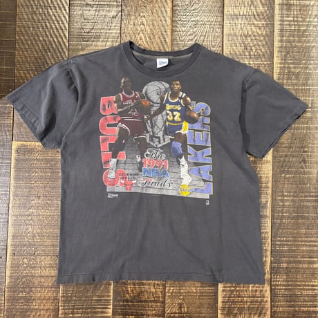 90s SALEM 1991 NBA FINALS BULLS LAKERS プリントTシャツ