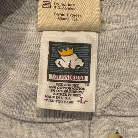 90s COTTON DELUXE ヘンリーネックTシャツ HOOTERS