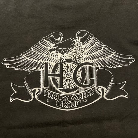 80s Harley-Davidson "5th Anniv. H.O.G." プリントTシャツ