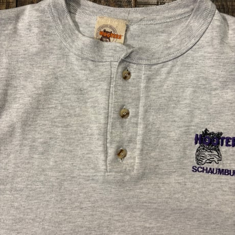 90s COTTON DELUXE ヘンリーネックTシャツ HOOTERS