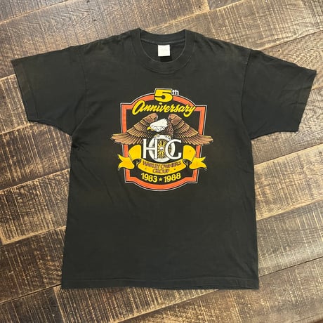 80s Harley-Davidson "5th Anniv. H.O.G." プリントTシャツ