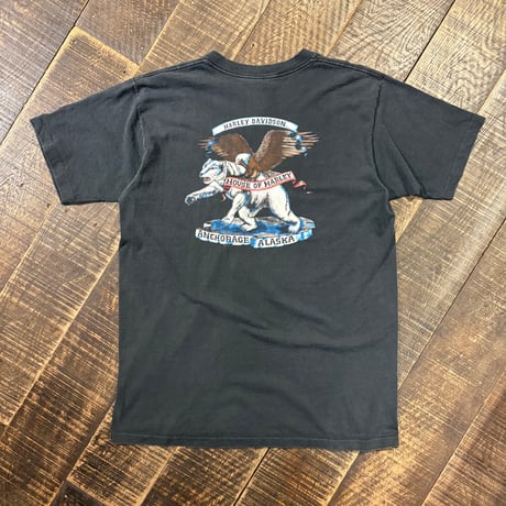 90s Harley-Davidson "Anchorage Alaska" プリントTシャツ