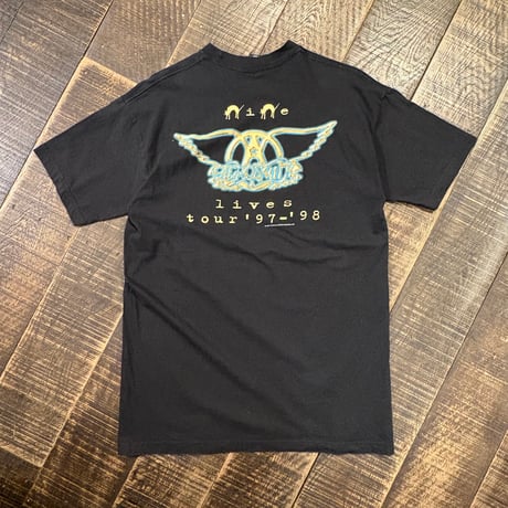 90s Aerosmith "nine lives tour ’97-’98" バンドTシャツ