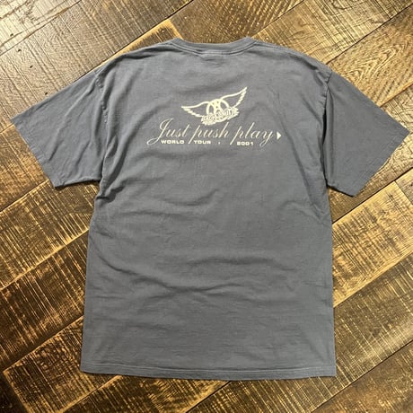 AEROSMITH "Just push play WORLD TOUR 2001" バンドTシャツ