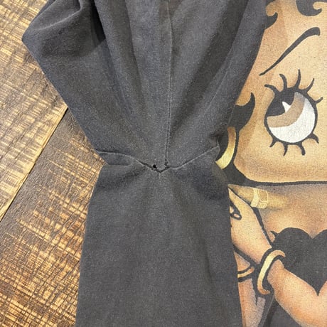 90s Betty Boop "007／James Bond" キャラクターTシャツ BLACK OUT