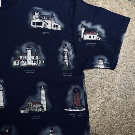 FRUIT OF THE LOOM 総柄プリントTシャツ
