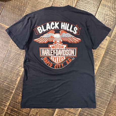 80s HARLEY-DAVIDSON AMERICAN MADE BLACK HILLS Tシャツ