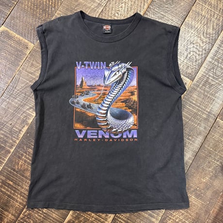 90s HARLEY-DAVIDSON V-TWIN VENOM スリーブレスTシャツ