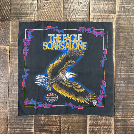 80s～90s HARLEY-DAVIDSON THE EAGLE SOARS ALONE バンダナ