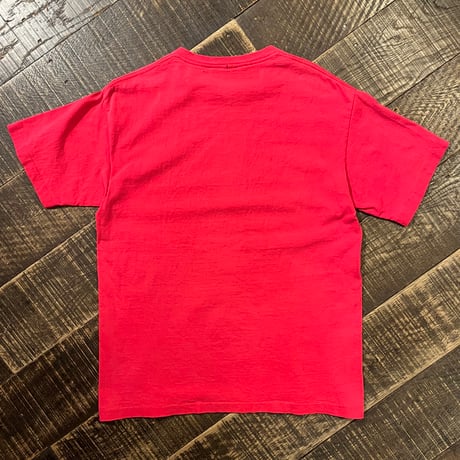 90s STUSSY "HONOLULU HAWAII" プリンントTシャツ 紺タグ