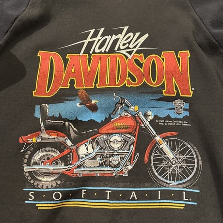 80s Harley-Davidson SOFTAIL プリントスウェット