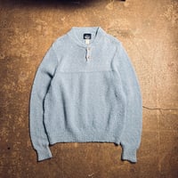 80〜90s Woolrich ヘンリーネックコットンニットセーター