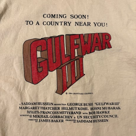 90s SCREEN STARS "GULFWAR Ⅲ” プリントTシャツ