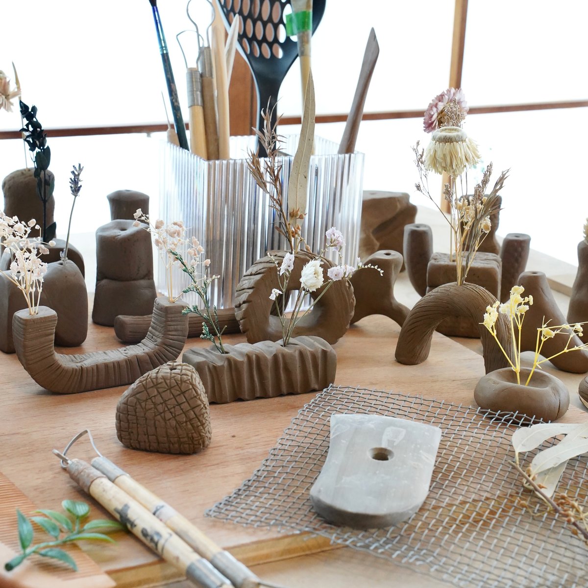 当日販売】土器の一輪挿し 陶芸体験チケット【5/31（日）16:00 - 17:00