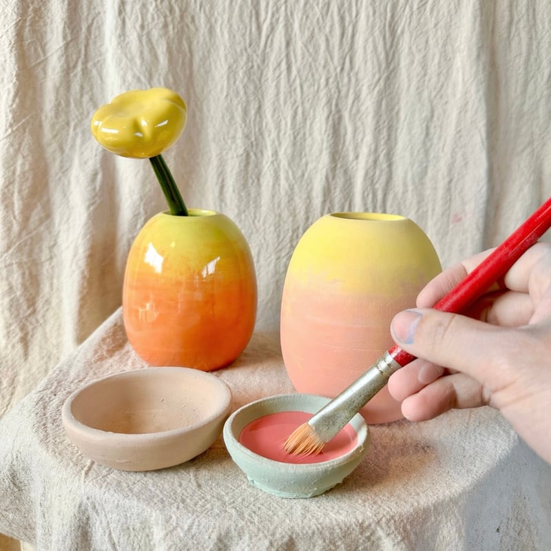 当日販売】花器の絵付け体験チケット【5/31（日）16:00 - 17:00