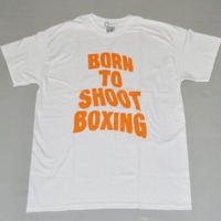 【SHOOTBOXING】「BORN TO SHOOT BOXING」TEE white×orange