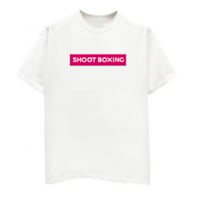 【SHOOTBOXING】 BOX LOGO TEE ホワイト×ピンク