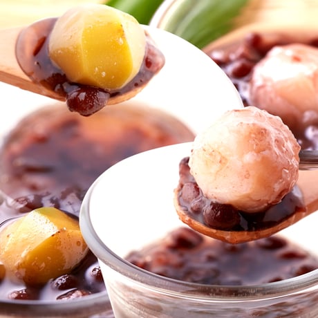 厳選の大粒小豆を使った♪冷やして美味しい!!ぜんざい2種(白玉・栗)8個入り※離島配送不可